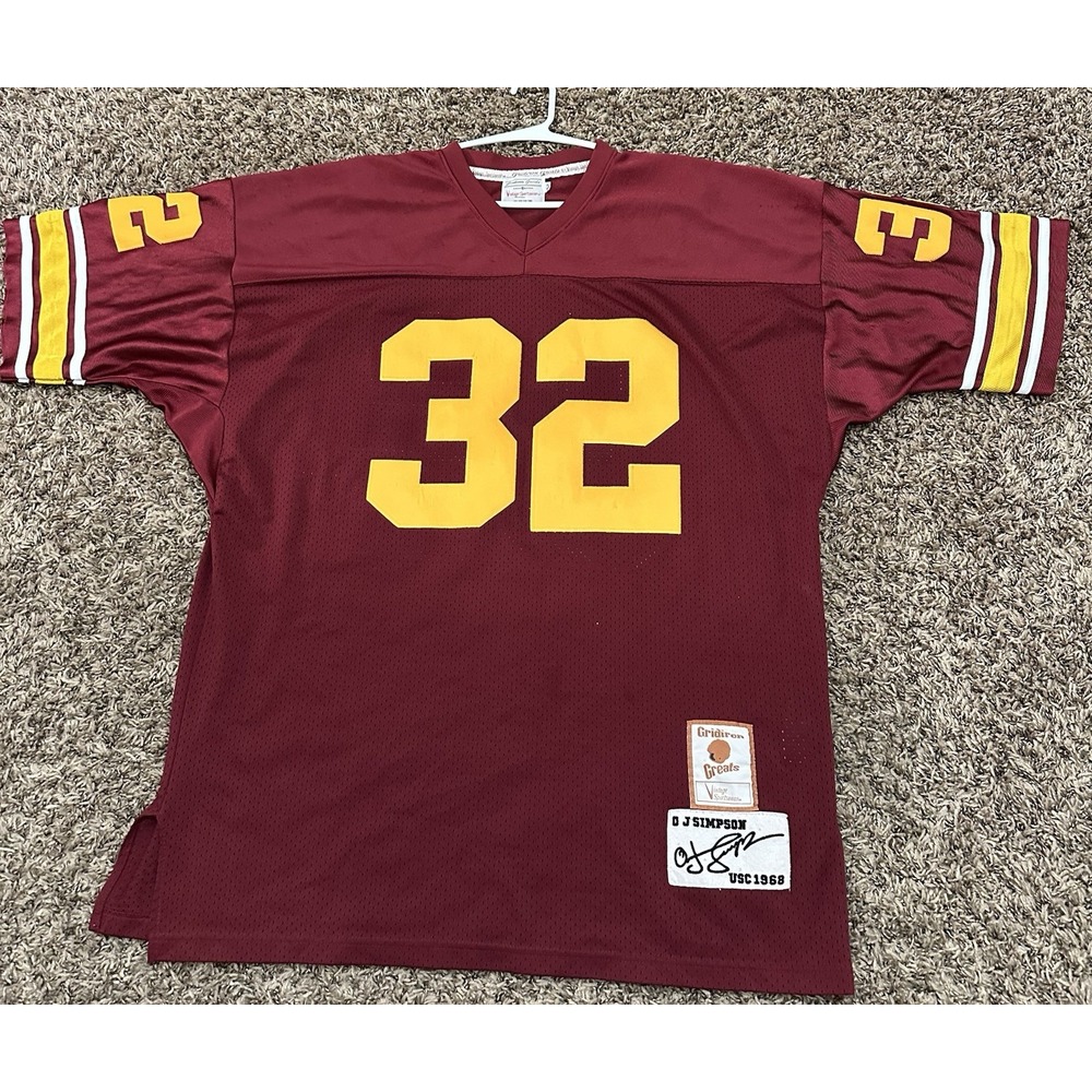 Signature Edition Gridiron Greats USC Trojans OJ Simpson Throwback Jersey Sz 52
